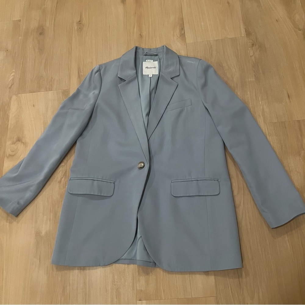 Madewell Blue Gray Kline Blazer
